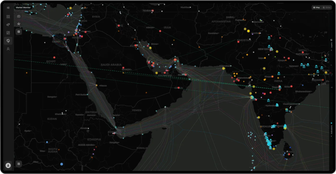 Flash Monitor world map with live layers