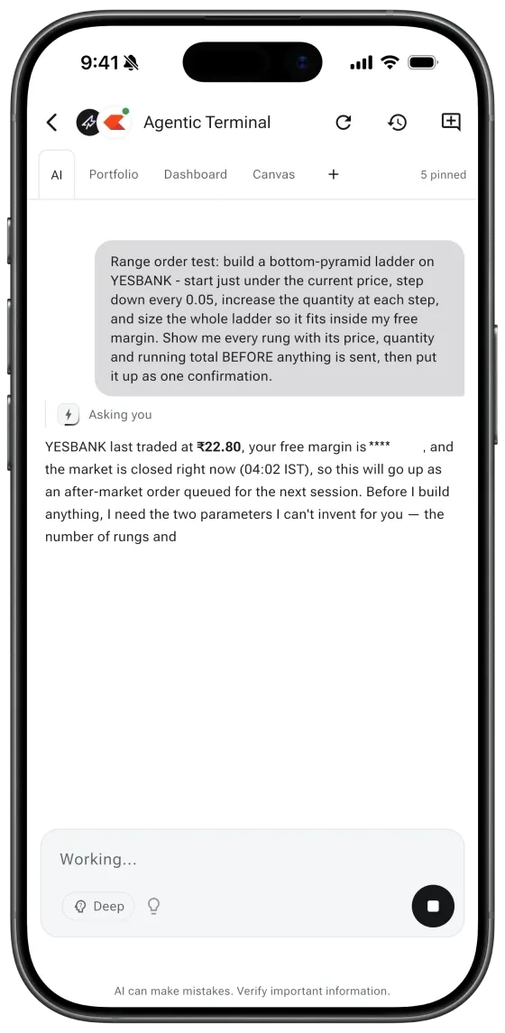 Step 01: You ask in plain words